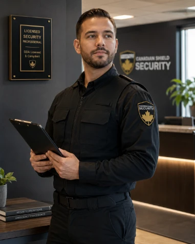 Canadian Shield Security team protecting an Edmonton property