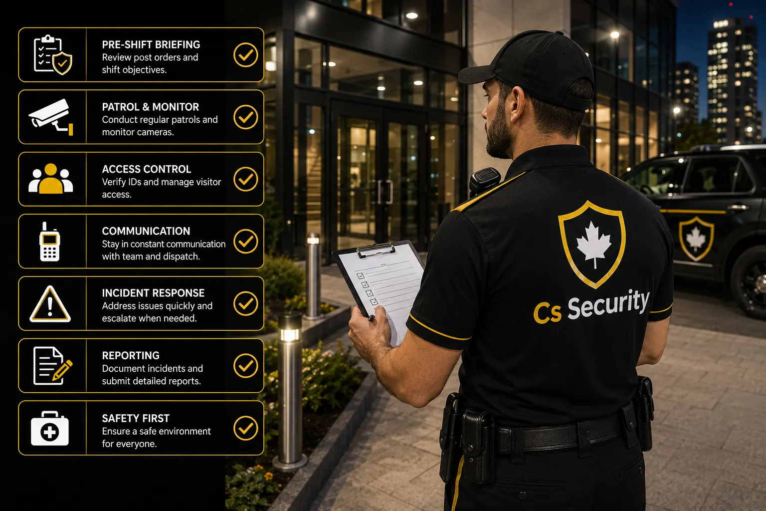 Security Guard Duties Checklist | Proven Edmonton Shift Guide